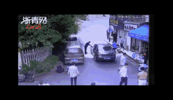 杭州一幼儿园门口汽车自燃 后面的场景太震撼！