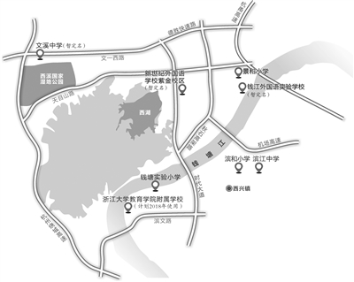 部分将投入使用以及在建的新学校示意图