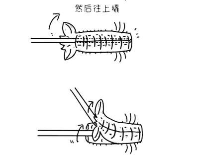 网上流传的15秒“剥皮”法