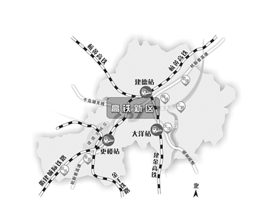 建德高铁新区示意图